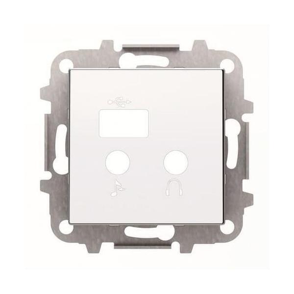 TAPA MÓDULO ENTRADAS / SALIDAS+USB SKY BLANCO