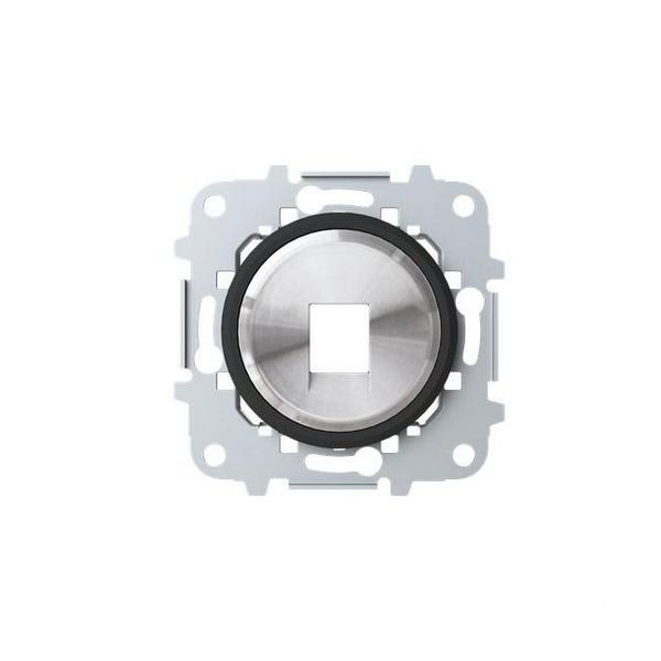 TAPA 1 CONECTOR TELÉFONO INFORMÁTICA SKYMOON CRISTAL NEGRO