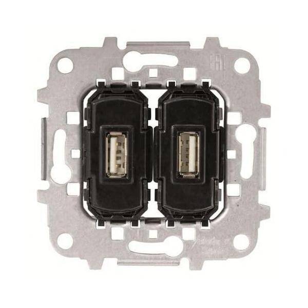 TOMA CARGADOR USB 2x2A/5V SERIE DE LUJO