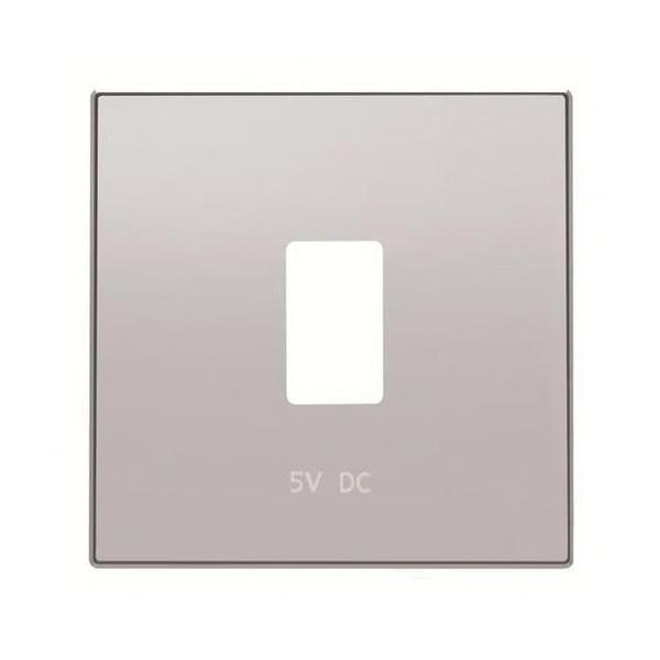 TAPA CARGADOR USB SIMPLE SKY NIESSEN PLATA