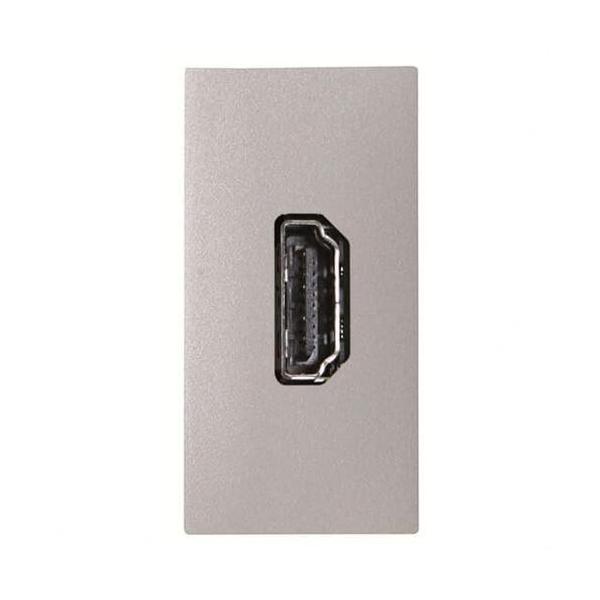 TOMA VDI HDMI CONEXIÓN H-H PLATA