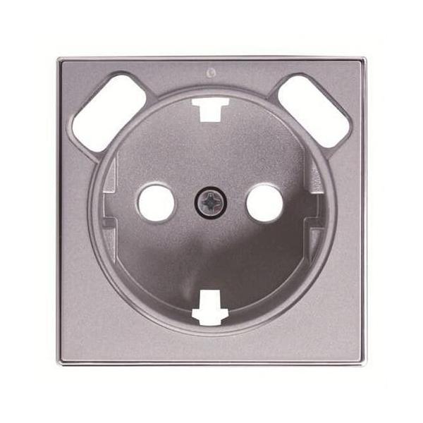 TAPA BASE SCHUKO + DOBLE CARGADOR USB SKY NIESSEN PLATA
