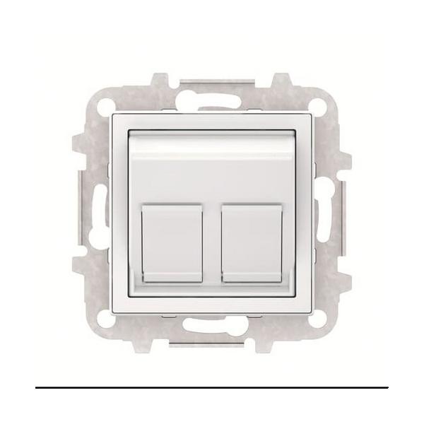 TAPA INCLINADA 2 CONECTORES INFORMÁTICO SKY NIESSEN BLANCO SOFT