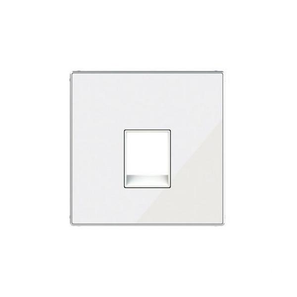 TAPA TOMA DE TELÉFONO / INFORMÁTICA SKY NIESSEN CRISTAL BLANCO