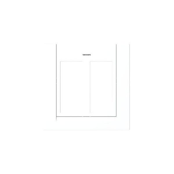 PLACA PARA CAJA / ZCALO CON 2 COLUMNAS BLANCA