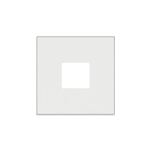TAPA CARGADOR USB ZENIT BLANCO CON EMBELLECEDOR EN BLANCO