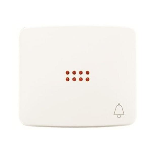 TECLA PULSADOR CON VISOR Y SMBOLO TIMBRE ARCO BLANCO ALPINO
