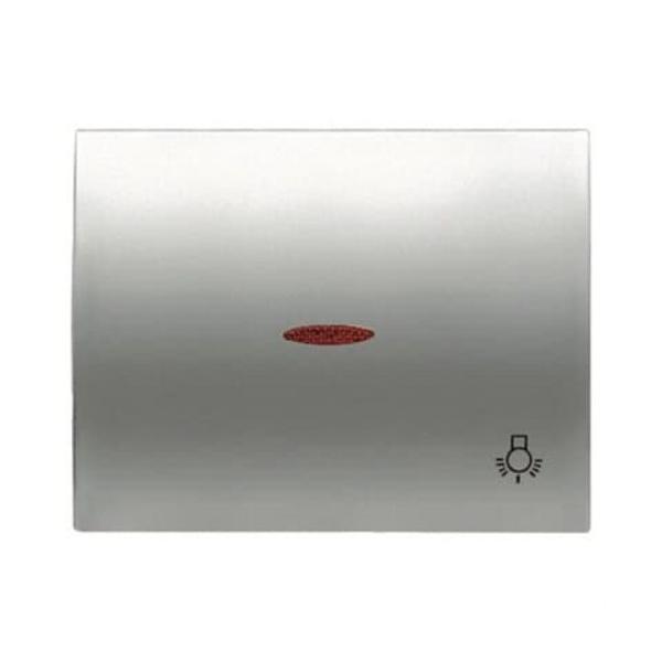 TECLA PULSADOR CON VISOR Y SMBOLO LUZ OLAS TITANIO