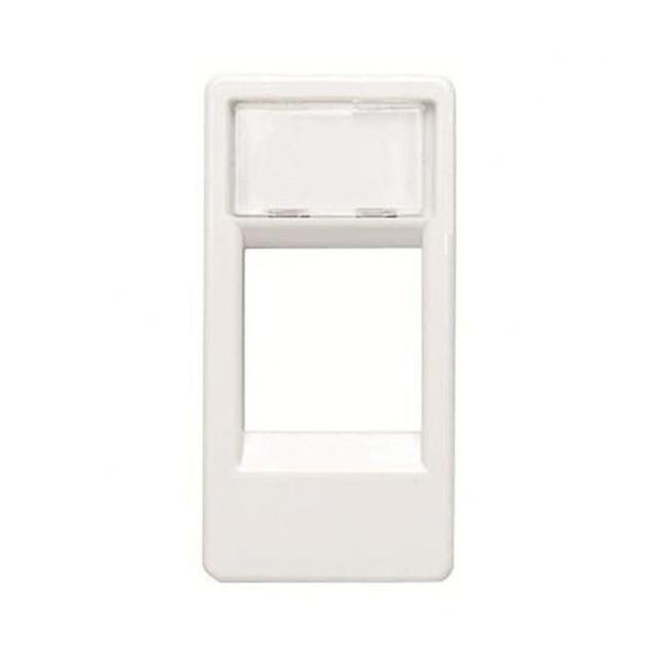 TAPA CON VENTANA CONECTOR TELEFONÍA/INFORMÁTICA STYLO BLANCO ALPINO