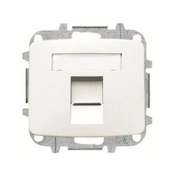 TAPA CON VENTANA CONECTOR TELEFONÍA / INFORMÁTICA ARCO BLANCO ALPINO