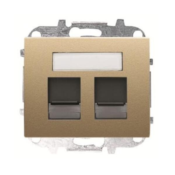 TAPA CON VENTANA PARA 2 CONECTORES TELEFONÍA / INFORMÁTICA OLAS ARENA