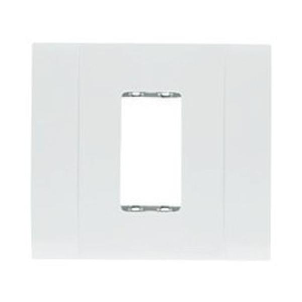 PLACA SIN TORNILLOS 2 MÓDULOS RESTYLO BLANCO ALPINO
