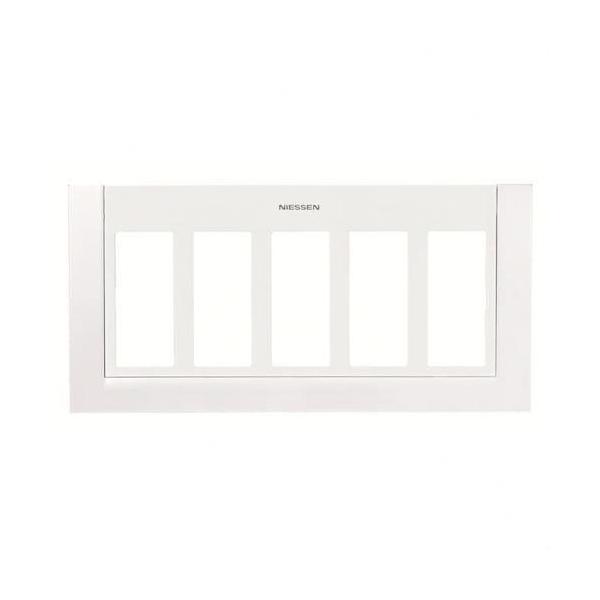 PLACA PARA CAJA / ZÓCALO CON 5 COLUMNAS BLANCO
