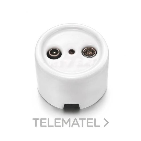 TOMA INTERMEDIA A TV-SAT GARBY PORCELANA (PACK)