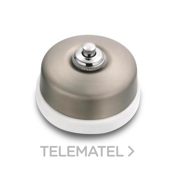 PULSADOR 10A 250V PORCELANA LATÓN NÍQUEL (PACK)
