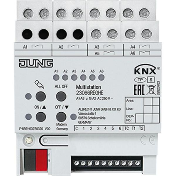 MULTISTATION KNX 6 ENTRADAS 6 SALIDAS 16A