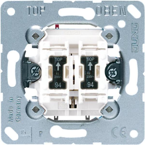 MECANISMO DOBLE PULSADOR CON LUMINOSO 10AX 250V