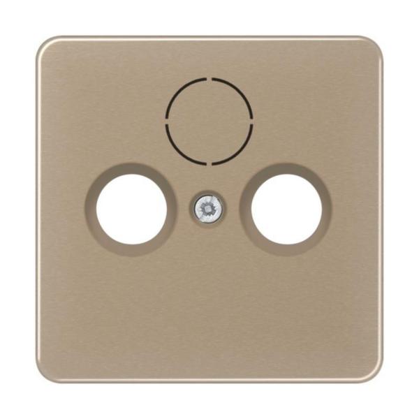 TAPA ENCHUFE PARA TOMA TV / PARABÓLICA BRONCE