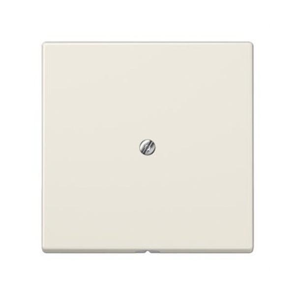 PLACA SALIDA CABLE SOPORTE METLICO BLANCO MARFIL