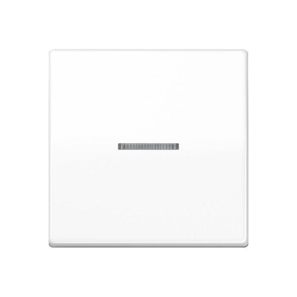 TECLA CON VISOR PARA MECANISMO SIMPLE PLACA CENTRAL BLANCO