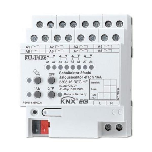 ACTUADOR EMPOTRABLE KNX 8 SALIDAS 4 PERSIANAS SELECCIONABLE