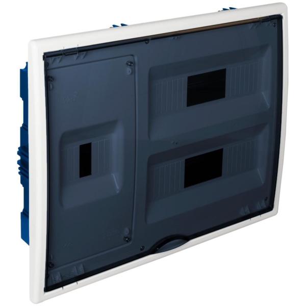 CJ.DISTR.EMP.TAB.HUECO 24 EL.+4 PCTB.402x330x12mm FIJ.MEDIANTE SOP.MULTIPERFORAD