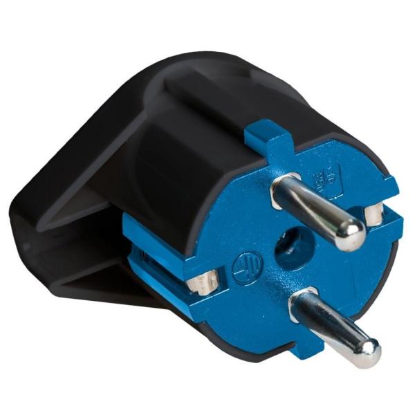 CLAVIJA BIPOLAR 10A 250V ESPIGAS DE DIÁMETRO 4,8mm TERMOPLÁSTICO NEGRO