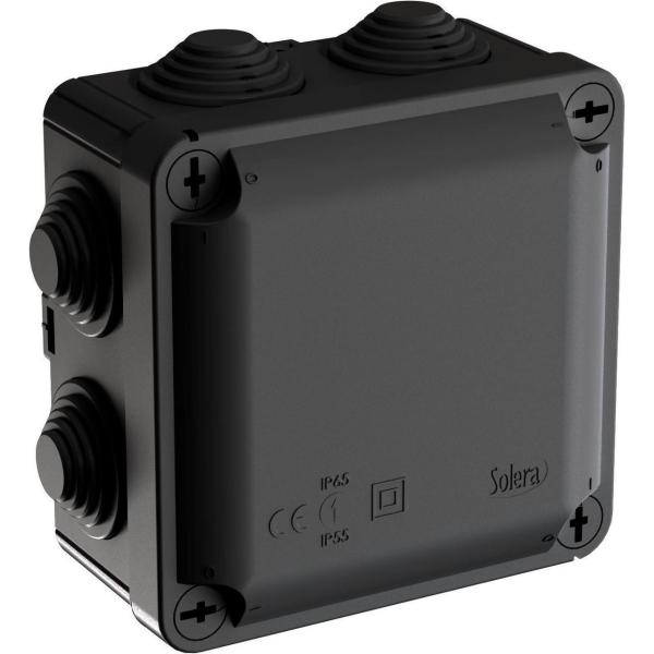 CAJA ETCA.CX.IP55 IK08 100x100x55mm CIE.TORN.1/4" 7 CONOS P/TUB.d.25mm NG