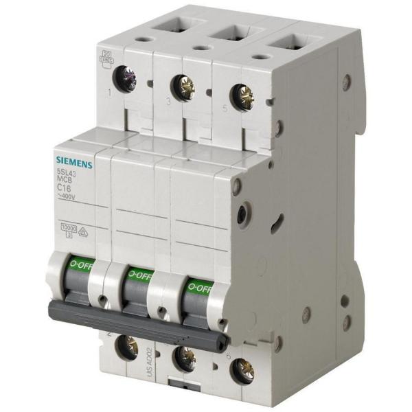 INTERRUPTOR AUTOMÁTICO 5SL4 10kA CURVA-D 3 POLOS 10A 70mm