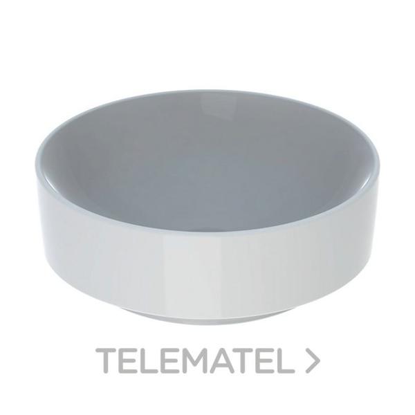 LAVABO SOBRE ENCIMERA VARIFORM REDONDO SIN ORIFICIO GRIFO 60cm BLANCO