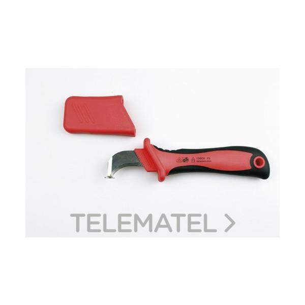 CUCHILLO PELADOR CURVO AISLANTE MANGO BICAPA