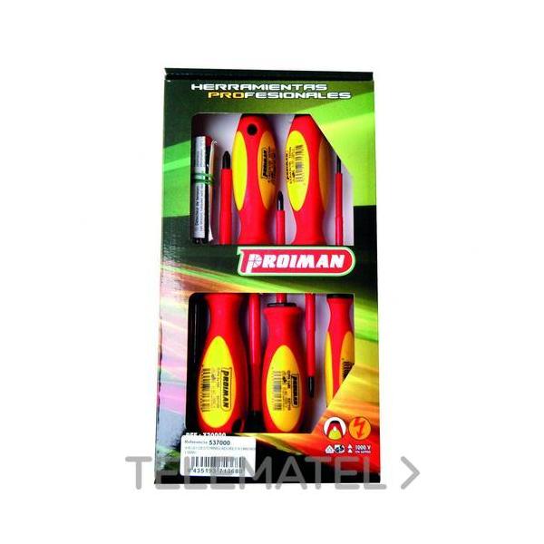 JUEGO DESTORNILLADOR PLANO+PHILLIPS+BUSCAPOLOS (6 UNIDADES)