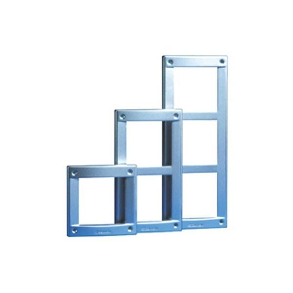 SOPORTE 2 MDULOS 143x255x18mm GRIS ACERO