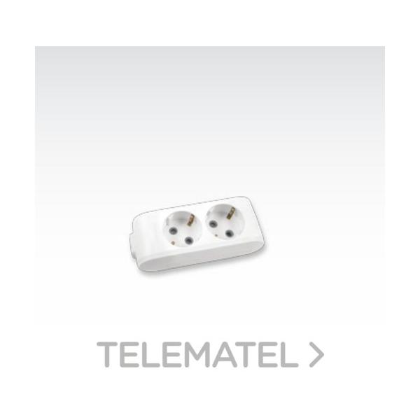 REGLETA X-TENDIA 2xtoma DE CORRIENTE 2 POLOS+TIERRA 16A 250V SIN CABLE BLANCO