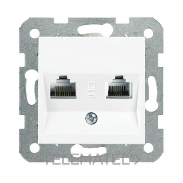 TOMA DATOS KARRE PLUS RJ45 CAT.6+T.TELEF.RJ11 CAT.3 TP.FT.BL INCLUIDA