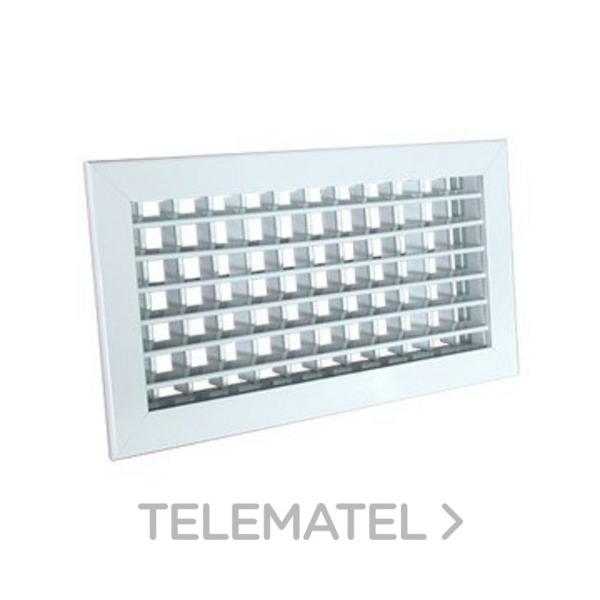 REJILLA HORIZONTAL/VERTICAL CLIP CON REGULACIÓN 400x150mm BLANCO