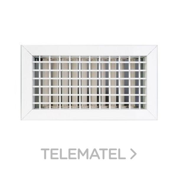 REJILLA TRIPLE HORIZONTAL VERTICAL CLIP 300x150mm BLANCO
