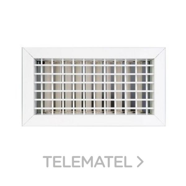 REJILLA TRIPLE HORIZONTAL VERTICAL CLIP 350x150mm BLANCO