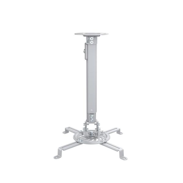 SOPORTE ORIENTABLE Y EXTENSIBLE DE TECHO PARA PROYECTORES PLATA