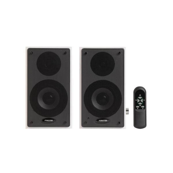 JUEGO DE ALTAVOCES ACTIVOS BLANCOS DE 20W RMS