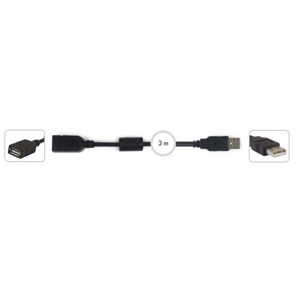 CONECTOR USB A-A HEMBRA-MACHO PARA PROLONGACIÓN