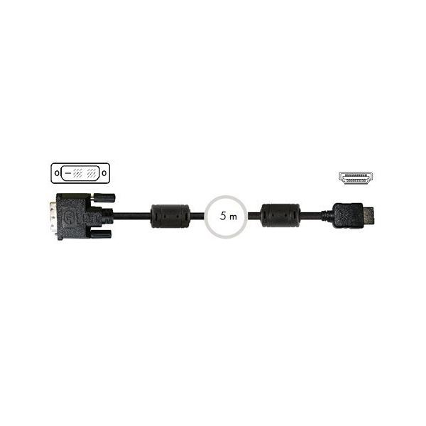 CONEXIÓN DVI 19 PINES-HDMI MACHO-MACHO 5m