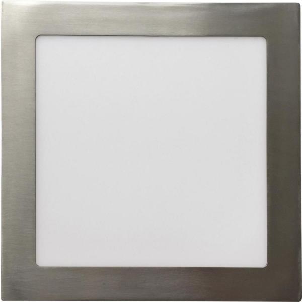 DOWNLIGHT CUADRADO LED 12W 100-240V 780lm 3000K 170x170x22mm NQUEL SATN