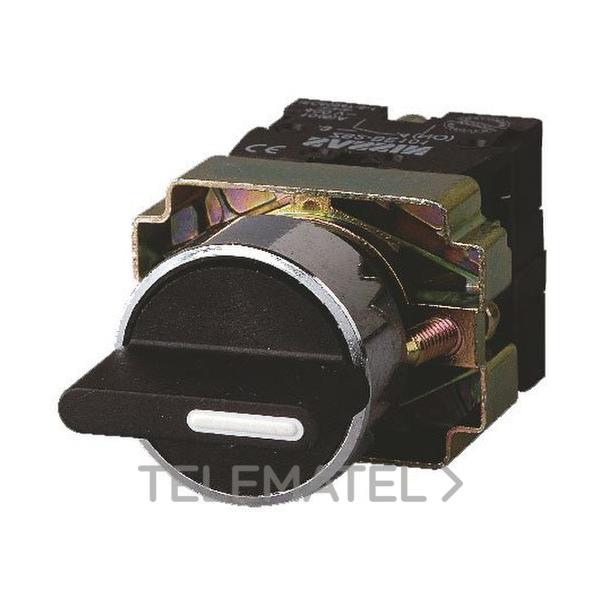 SELECTOR METALICO 22mm MANETA CORTA 3Posiciones 2NO
