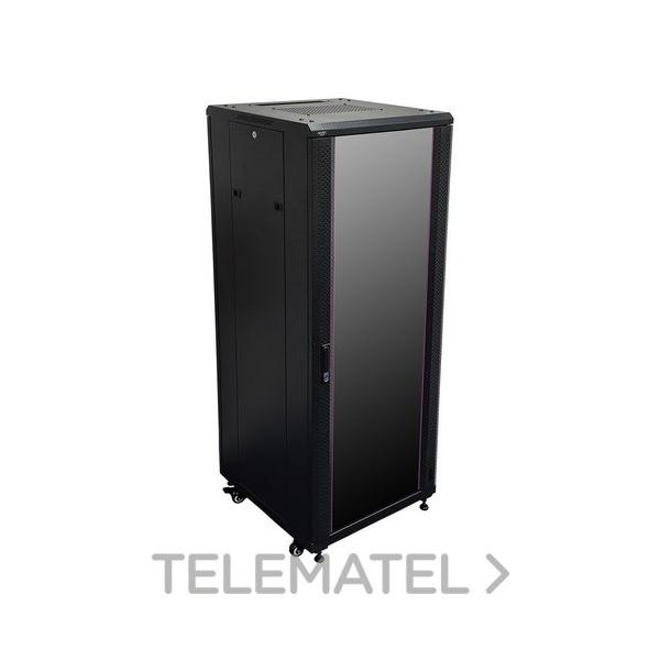 ARMARIO RACK 42U DESMONTADO 600x600mm 800kgs PTA.CRIST.4 PTO.+RDA.