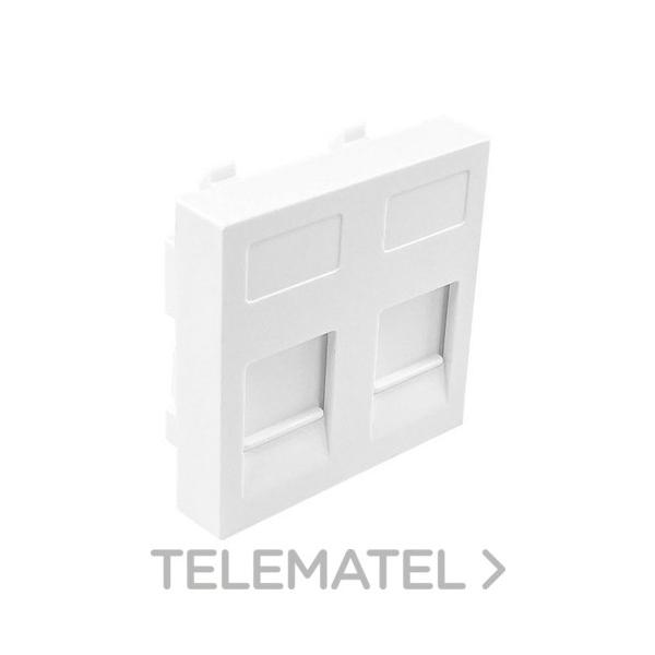 MODULO PARA 2 RJ45 45x45mm (1 MDULO) CON VENTANA BLANCO