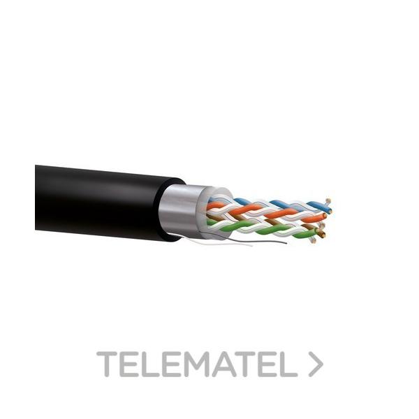 CABLE Cat5E F/UTP BC 24AWG 100Mhz PE-FR-UV EXTERIOR NEGRO (CARRETE EN CAJA 305m)