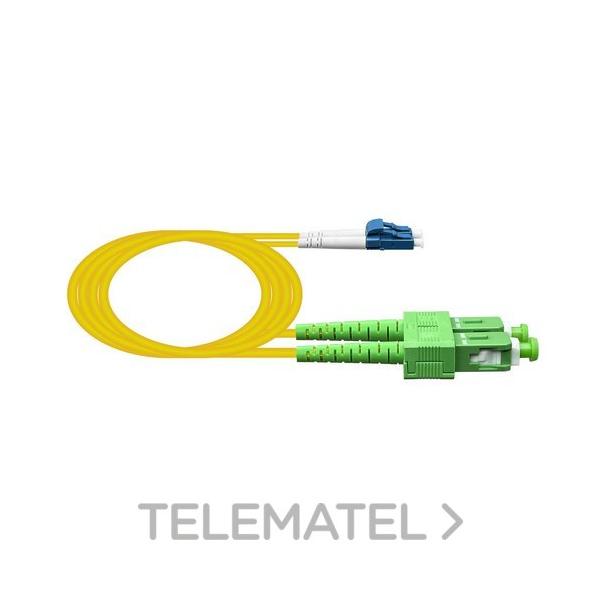 LATIGUILLO DX HIB LC/UPC-SC/APC SM A2 1,9mm LSZH-FR AMARILLO 1m