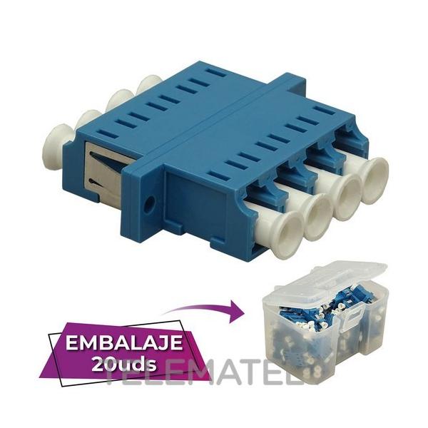 ADAPTADOR LC-LC UPC SM, CX, CON FIJACIONES, TAPN TRASLCIDO, AZUL (EN CAJA)