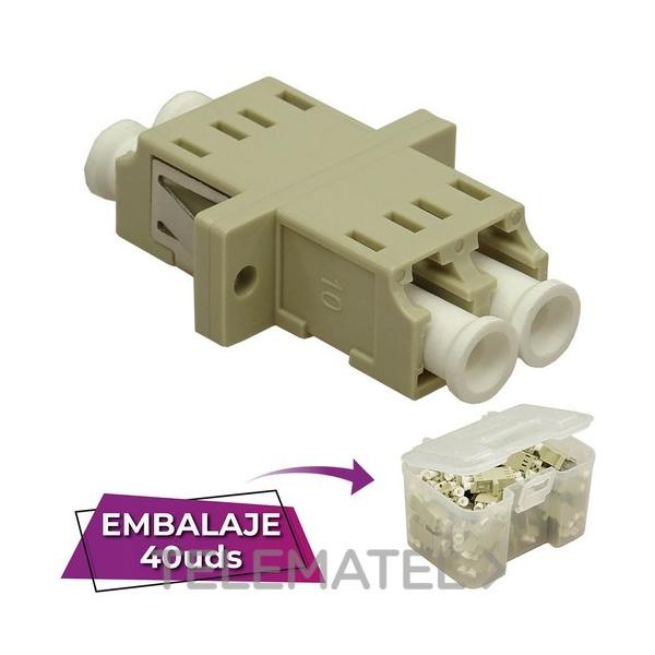 ADAPTADOR LC-LC PC MM, DX, CON FIJACIONES, TAPN TRASLCIDO, BEIGE (EN CAJA)